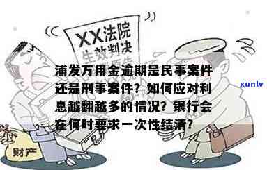 浦发万用金逾期是民事案件还是刑事案件，浦发万用金逾期：是民事案件还是刑事案件？