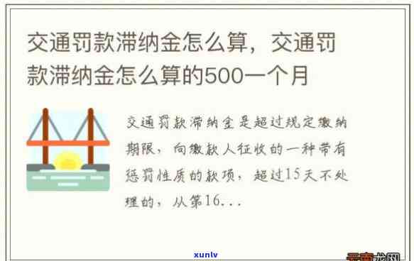 交通罚单逾期滞纳金计算  全解析