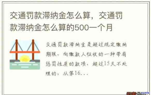 交通罚单逾期滞纳金-交通罚单逾期滞纳金怎么算