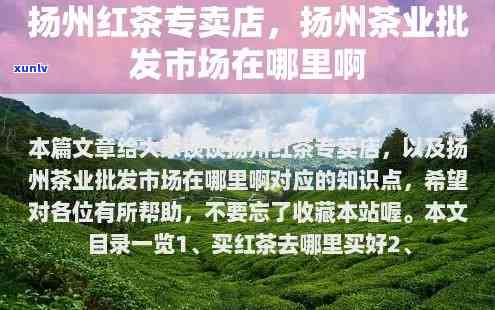 扬州茶叶场在哪里？寻找更大的茶叶市场！