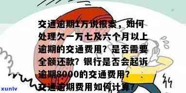 交通逾期1万说报案-交通欠一万七逾期六个月