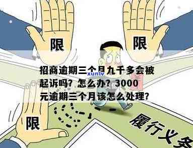 招商逾期三个月会起诉吗？逾期3000未还，该怎样解决？已被移交法院，求解！