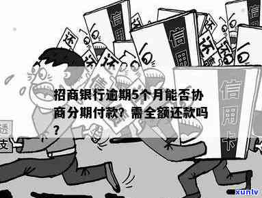 招商银行逾期五个月怎样解决？能否协商分期付款？