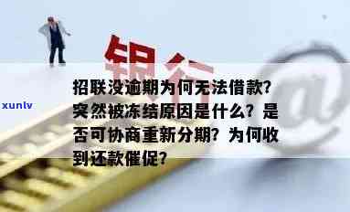 招商逾期被冻结能解吗？多久能恢复？现在不协商怎么办？能否通过  解冻？