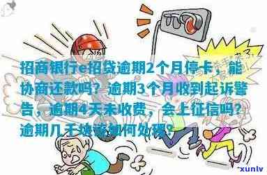 招商e招贷逾期几千块：会入刑吗？逾期几天上？能协商还款吗？逾期3个月收到起诉警告怎么办？