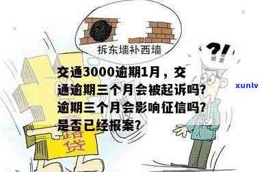 交通逾期3个月会被起诉吗？后果、处理 *** 及报案影响全面解析