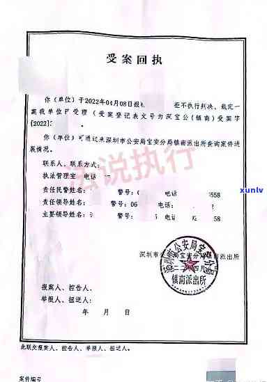 招商逾期立案回执单-逾期受案回执