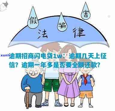 招商闪电贷逾期一天是不是会上？怎样协商解决及申请期还款？