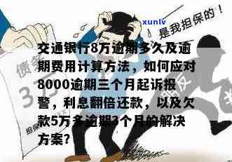 欠交通银行6万逾期会怎样？100天、3个月的不同解决方法解析