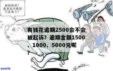 有钱花逾期2500会否被起诉？逾期多久会遭起诉？已还款2000 ，逾期6000 是否会被告？