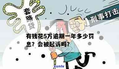 有钱花贷款5万逾期：罚息、结果及解决  ，亲身体验与是不是会被起诉