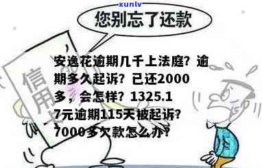 有钱花逾期多长时间会被上诉？已还2000多，还会被起诉吗？逾期多久会上、全额还款？