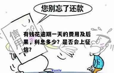 有钱花逾期一天的利息计算  及结果：会上吗？