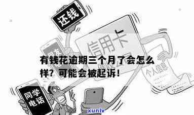 有钱花逾期3个月三万，该怎样解决？可能的结果是什么？是不是会被起诉或上诉？