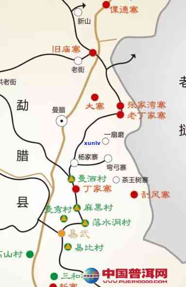 易武茶山的七村八寨-易武茶山的七村八寨图