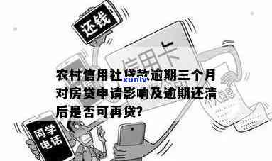 农村信用社贷款逾期三个月，逾期警示：农村信用社贷款已逾期三个月，请及时还款