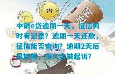 中国银行e贷逾期一天会有何作用？逾期多久会面临诉讼？