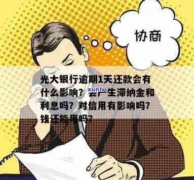 光大一万块逾期一天需支付多少滞纳金？