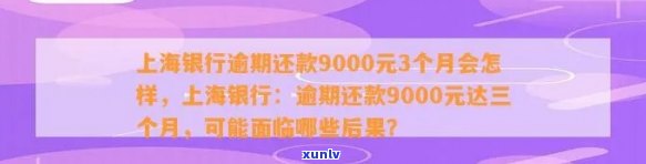 上海银行逾期7个月了怎么办？多久会被起诉、上？没钱还是不是要一次性结清？还款9000元3个月会有何结果？逾期一年怎样解决？