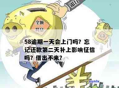 58借款逾期一天：全部还清但仍可能作用信用，是不是会上门？