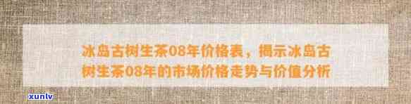 冰岛古树生茶08年-冰岛古树生茶08年价格表