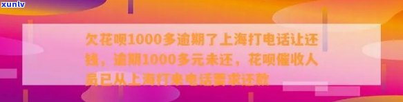 欠花呗1000多逾期了上海打  让还钱：真的会上门吗？