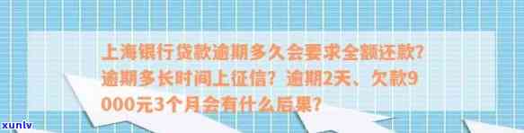 上海银行还贷算逾期吗？现在怎样还款及解决逾期？逾期多久会全额还款？