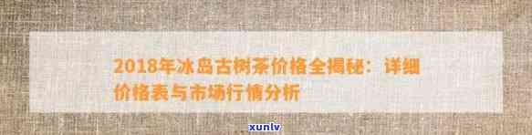 勐库冰岛古树茶价格走势与评价：从2006年至2018年的变化及市场地位分析