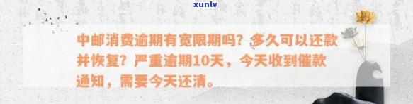 中邮消费逾期两天费用能退吗，中邮消费：逾期两天的费用可以申请退款吗？