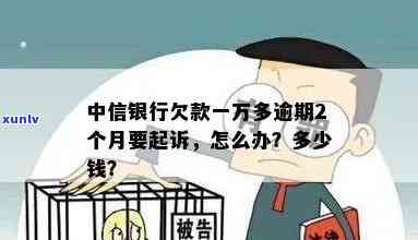 中信银行欠款一万多逾期2个月要起诉，中信银行布将对逾万客户实施起诉，涉及欠款金额超过两万元且已逾期两个月