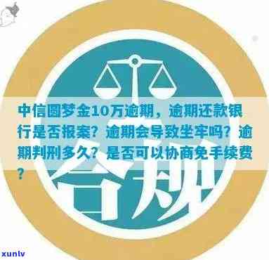 中信银行圆梦金逾期：全款还款、立案处理及违约金利息减免措