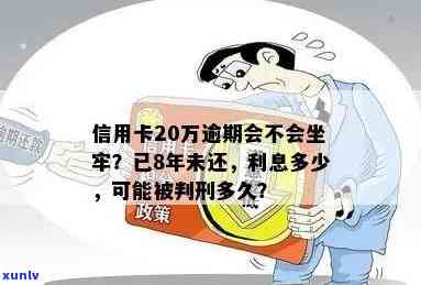 信用卡20万逾期一年利息多少？逾期一年会产生多少费用？是否会坐牢？