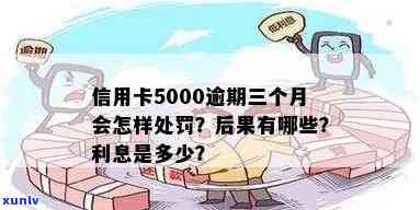 信用卡5千逾期3个月利息多少，信用卡逾期3个月，5000元的利息是多少？