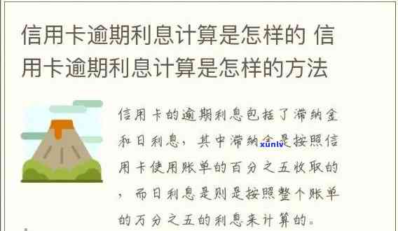 信用卡五千逾期后利息-信用卡五千逾期后利息怎么算