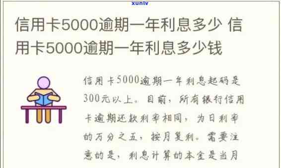 信用卡5000逾期费用计算 *** 及影响，逾期一天多少钱？多久上？该怎么办？