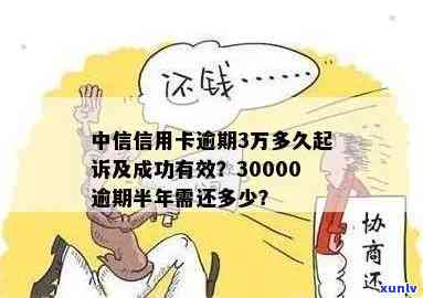 中信信用卡逾期3万多说要起诉是真是假？