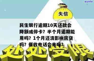 信用卡逾期10天民生银行，民生银行：信用卡逾期10天，切勿忽视还款提醒