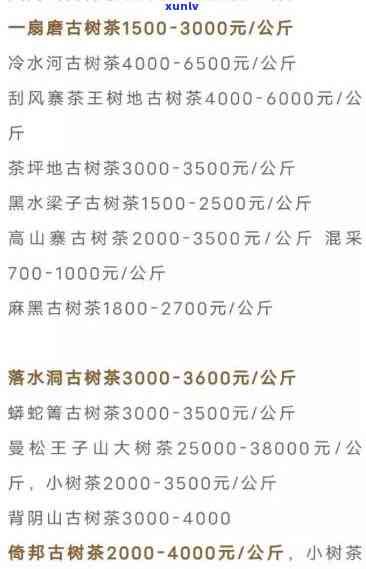 冰岛古树茶2021价格：最新行情与查询