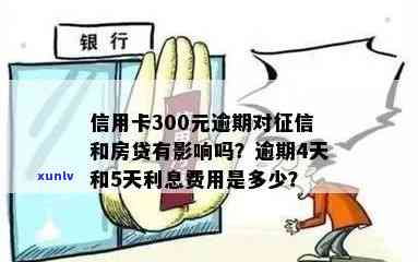 信用卡300块钱逾期5天严重吗？会进入吗？逾期一个月利息多少？怎么办？