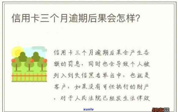 好几张信用卡逾期了3个月会怎么样，信用卡逾期3个月，你将面临什么后果？