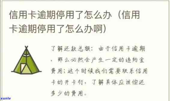 我信用卡逾期现已停卡，信用卡逾期！卡已被停用！