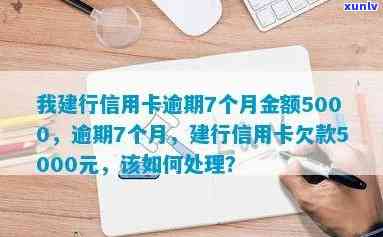 建行信用卡逾期6万会怎样处理，逾期7个月金额5000