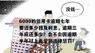 6000的信用卡逾期七年要还多少钱，逾期七年的6000元信用卡欠款，到底要还多少？