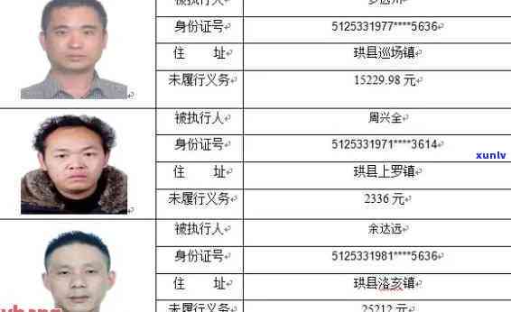 石棉县信用卡逾期人员名单公示及查询