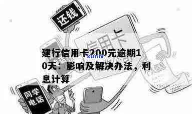 建行信用卡逾期16次怎么办，一次影响贷款吗，200元逾期10天，2020新规