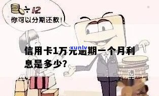 信用卡逾期1万元，一个月产生的利息竟然如此惊人！