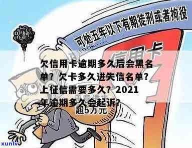 2021年信用卡逾期多久会被起诉及上黑名单