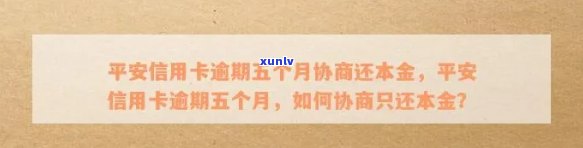 平安信用卡逾期本金分期-平安信用卡逾期本金分期怎么算