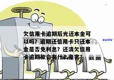 欠信用卡逾期了可以只还本金不还利息吗：怎么办、怎么算、光还本金可以吗？