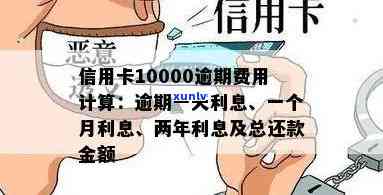 一万元信用卡逾期逾期利息及还款总额计算：月息、日息、两年及十年利息